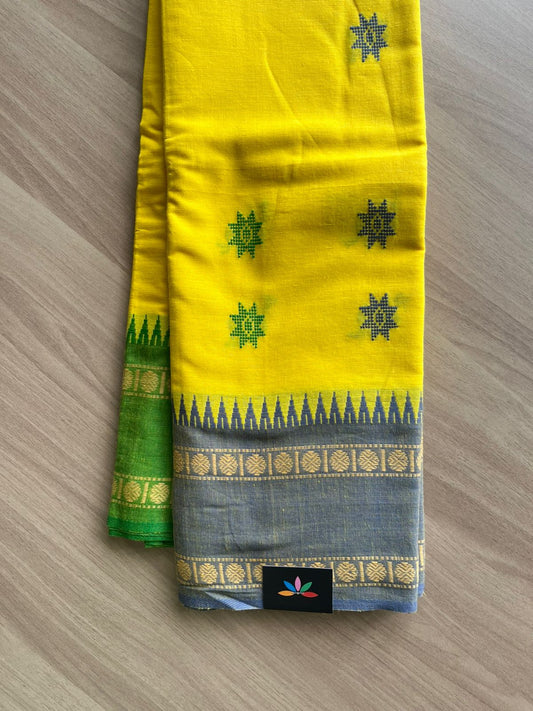 Chakra Border Bengal Soft Cotton Saree -22851