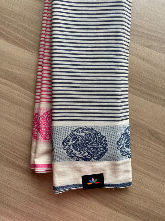 Handloom Bengal Soft Cotton Saree - 23056