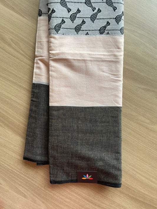 Handloom Bengal Soft Cotton Saree -23058-23059