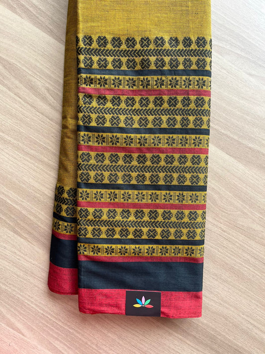 Handloom Bengal Soft Cotton Saree - 23061