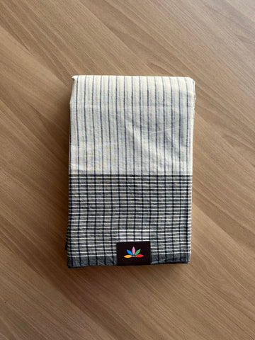 Stripped Cotton Saree (Without blouse) - 23195-23196