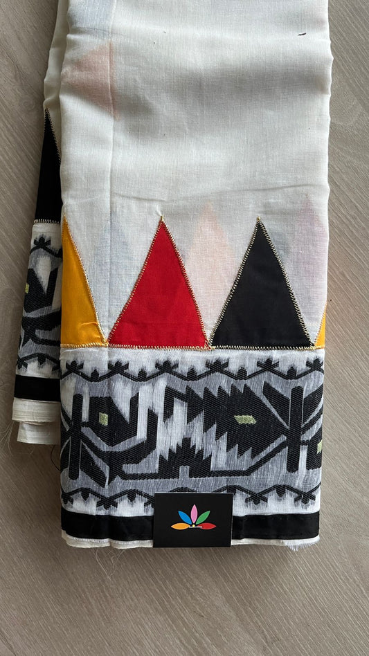 Appliqué work Bengal Cotton Saree (Without blouse) -25927