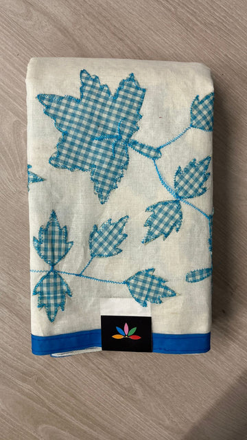 Appliqué work Bengal Cotton Saree (Without blouse) - 25993