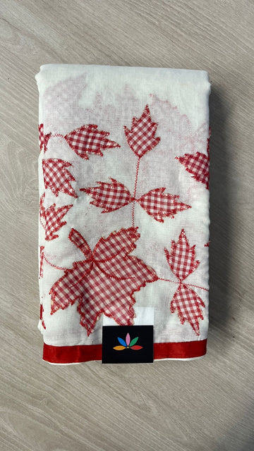 Appliqué work Bengal Cotton Saree - 25989-25990