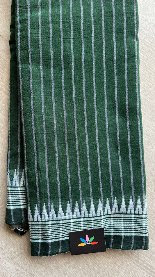 Simple Stripped Cotton Saree -26008