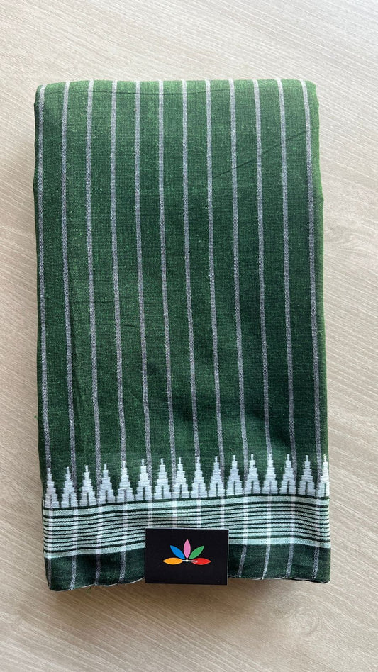 Simple Stripped Cotton Saree -26008