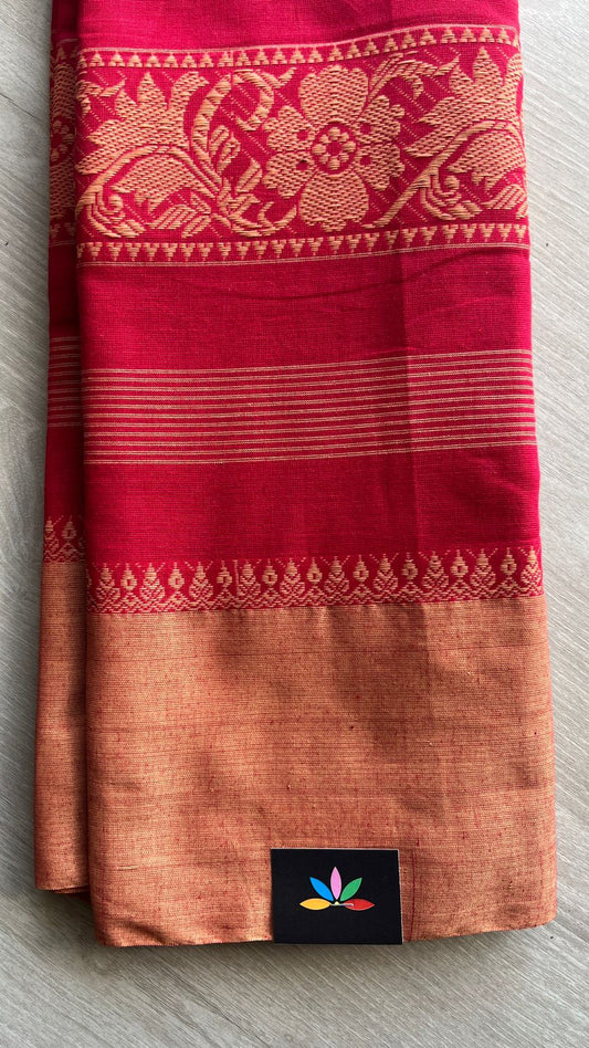 Handloom Bengal Soft Cotton Saree -26018