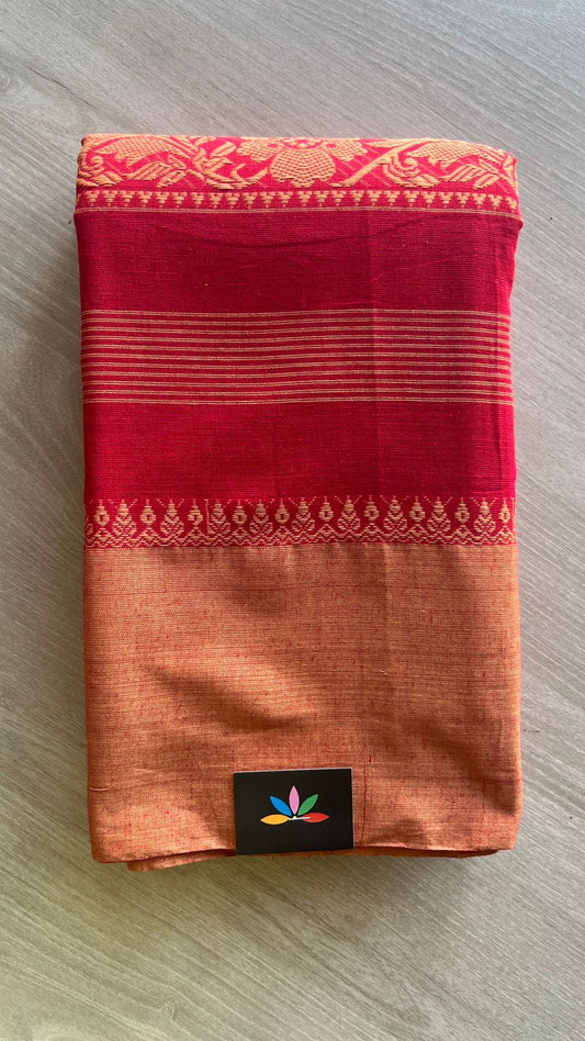 Handloom Bengal Soft Cotton Saree -26018
