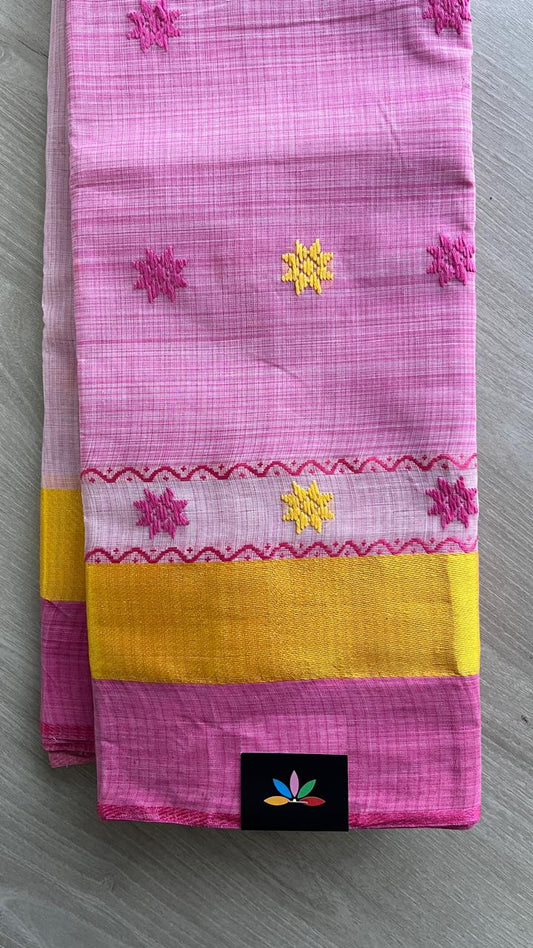 Bengal Cotton Saree (Without blouse) (Starched) -26088