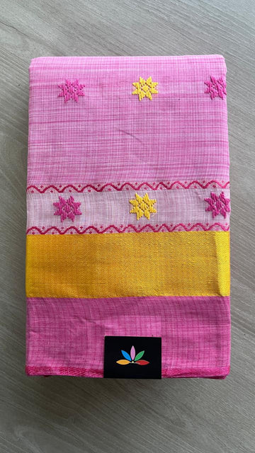 Bengal Cotton Saree (Without blouse) (Starched) -26088