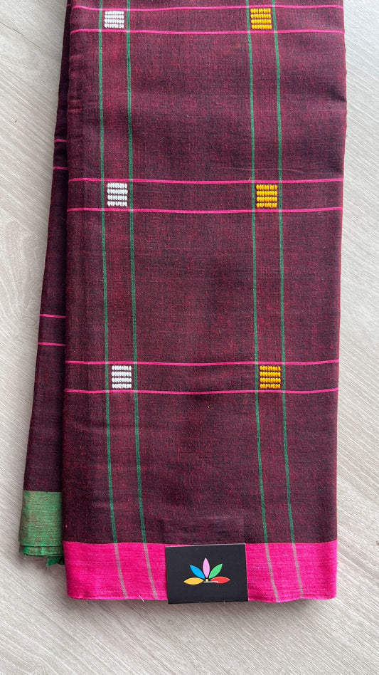 Handloom Bengal Soft Cotton Saree -26099