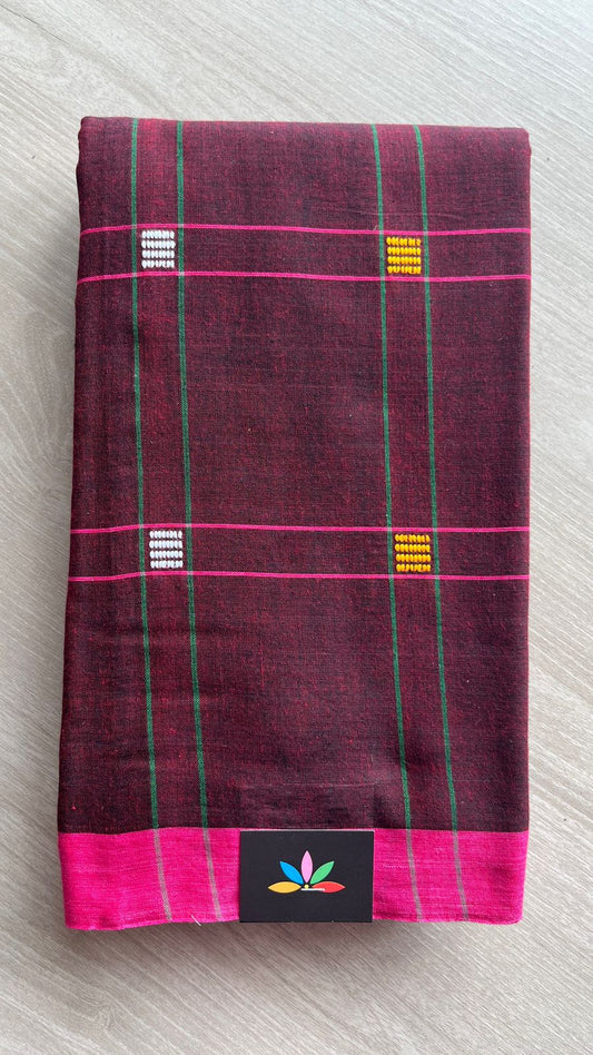 Handloom Bengal Soft Cotton Saree -26099