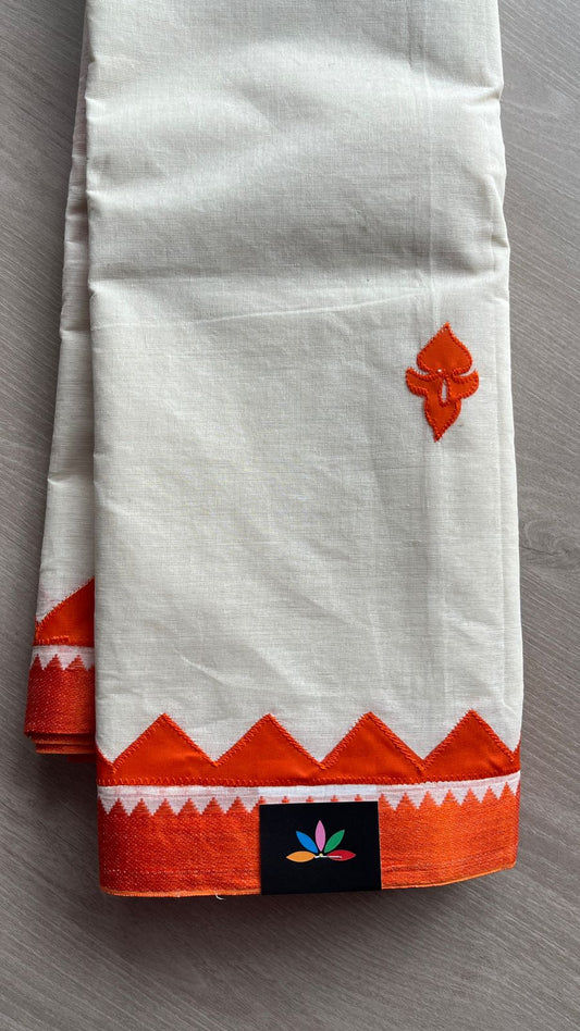Appliqué work Bengal Cotton Saree (Without blouse) -26101