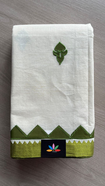 Appliqué work Bengal Cotton Saree (Without blouse) -26102