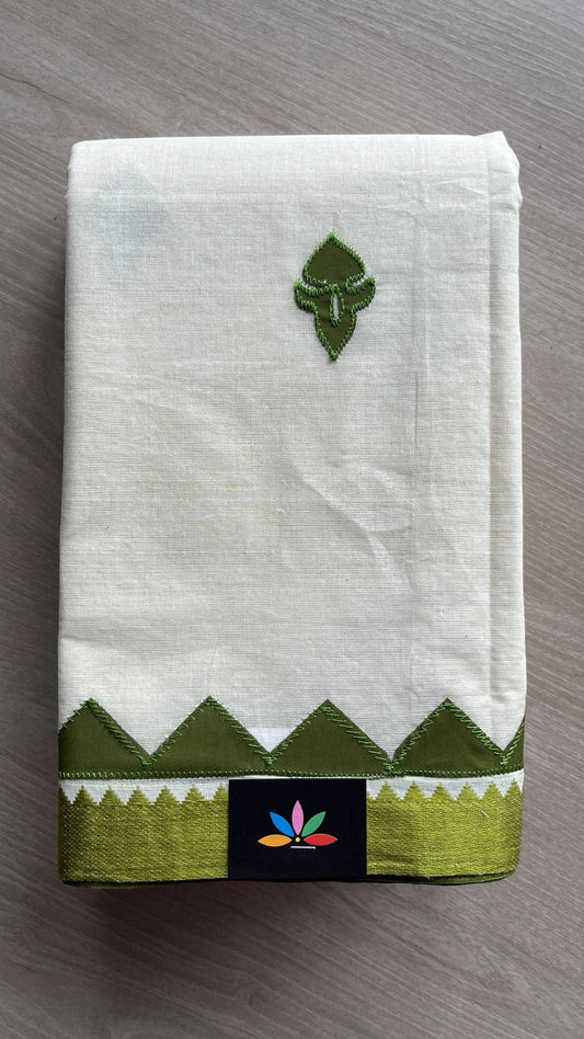 Appliqué work Bengal Cotton Saree (Without blouse) -26102