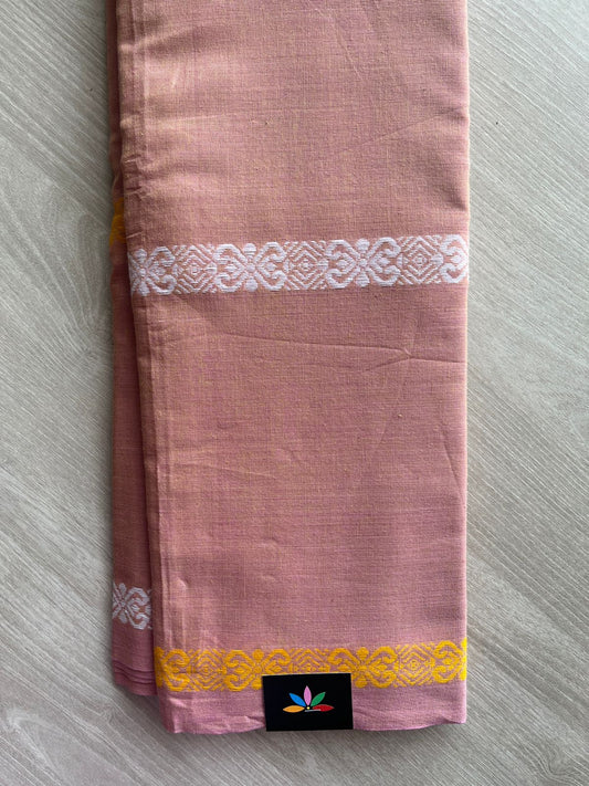 Dusty Rosewood Handloom Bengal Soft Cotton Saree (Without blouse) -30862-30864