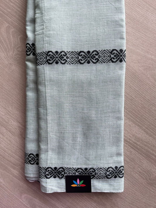 Steel Gray Handloom Bengal Soft Cotton Saree (Without blouse) -30866