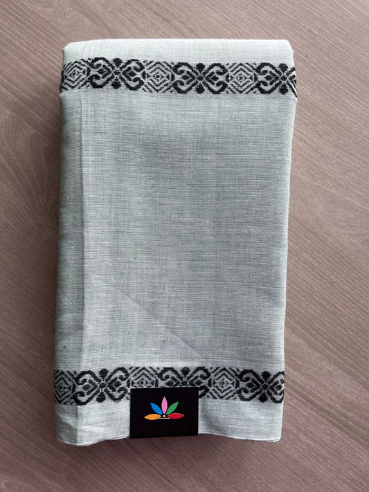 Steel Gray Handloom Bengal Soft Cotton Saree (Without blouse) -30866