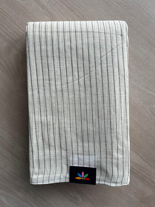Simple Striped Cotton Saree (Without blouse) -34027-34029