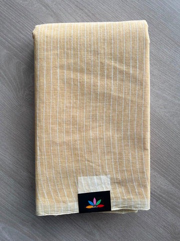 Simple Stripped Cotton Saree (Without blouse) - 34033