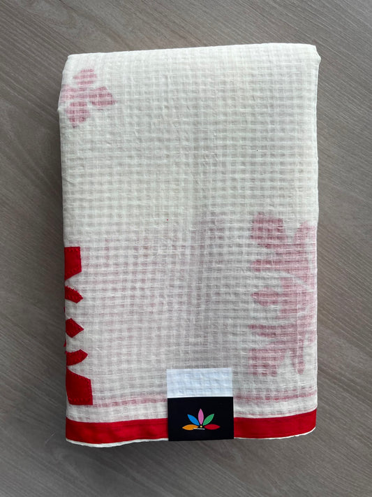 Appliqué work Kota Checks Saree (Without blouse) - 34034-34035