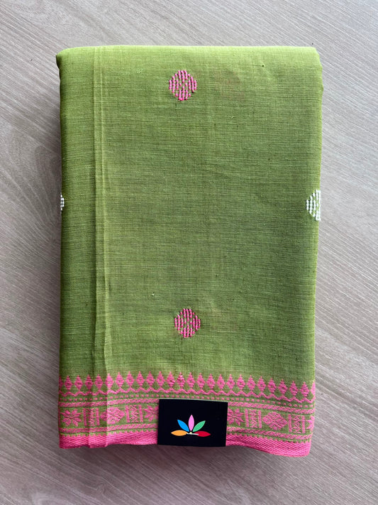 Bengal Soft Cotton Saree (Without Blouse) - 34097