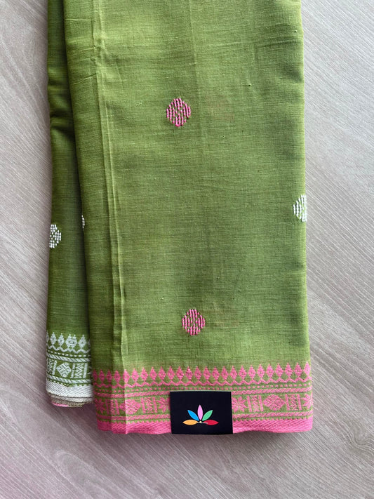 Bengal Soft Cotton Saree (Without Blouse) - 34097