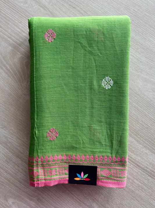 Bengal Soft Cotton Saree (Without Blouse) - 34099
