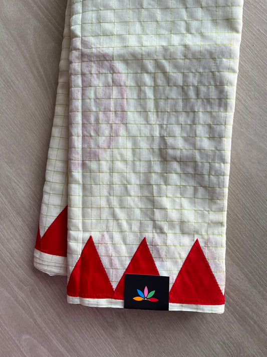 Appliqué work Bengal Cotton Saree (Without Blouse) - 34118-34119