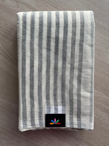 Simple Stripped Cotton Saree (Without Blouse) -34126-34127