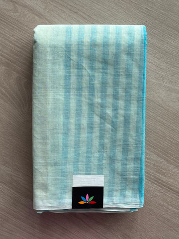 Simple Stripped Cotton Saree (Without Blouse) -34130-34131