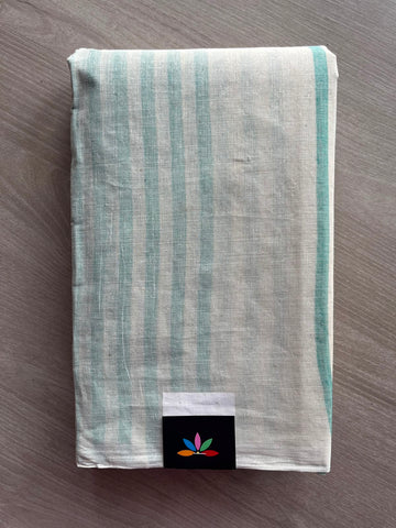 Simple Stripped Cotton Saree (Without Blouse) -34134-34135