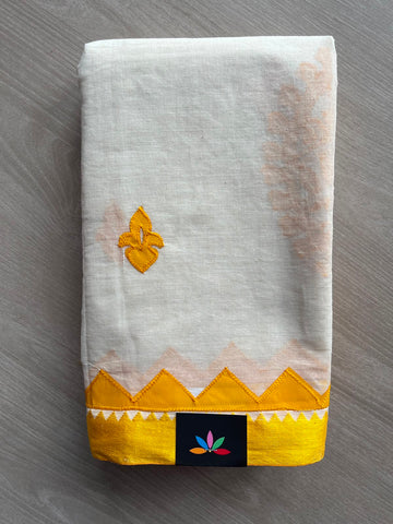 Appliqué work Bengal Cotton Saree (Without Blouse) - 34259