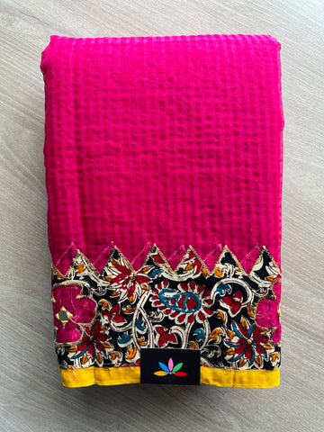Appliqué work Bengal Cotton Saree (Without blouse) - 35015