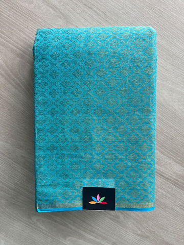 Jacquard Woven Cotton Saree (Without Blouse) - 36288