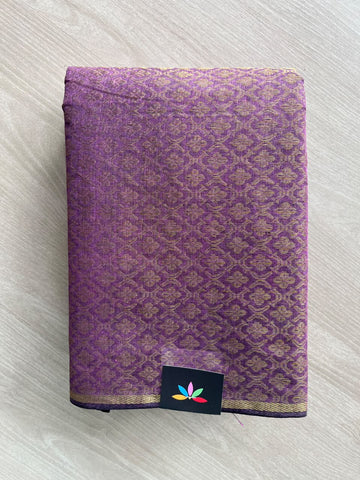 Jacquard Woven Cotton Saree (Without Blouse) - 36292