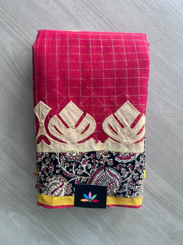Appliqué work Bengal Cotton Saree (Without blouse) - 36302