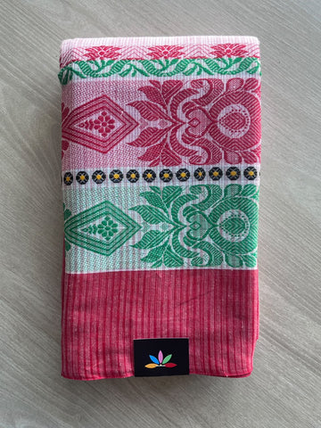 Bengal Soft Cotton Saree (Without Blouse) - 36304