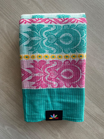 Bengal Soft Cotton Saree (Without Blouse) - 36305