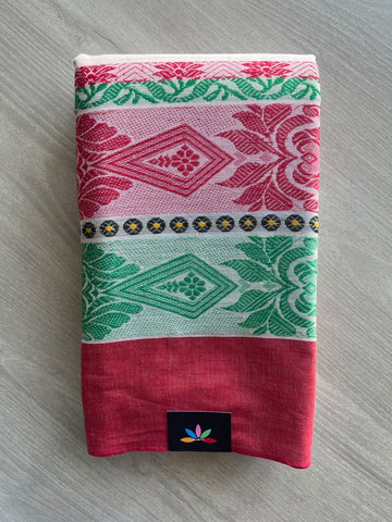 Bengal Soft Cotton Saree (Without Blouse) - 36306