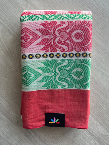 Bengal Soft Cotton Saree (Without Blouse) - 36307
