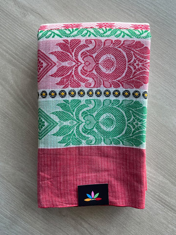 Bengal Soft Cotton Saree (Without Blouse) - 36308