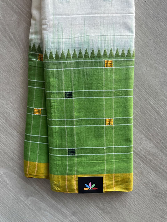 Multi-color Bengal Soft Cotton Saree (Without Blouse) - 36317