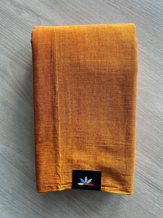 Rustic Orange Bengal Soft Cotton Saree (Without Blouse) - 36332