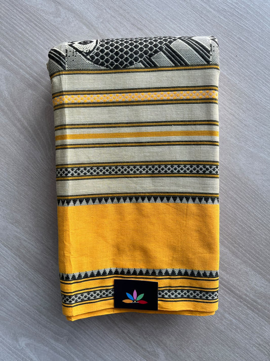 Multi-Color Bengal Soft Cotton Saree (Without Blouse) - 36375