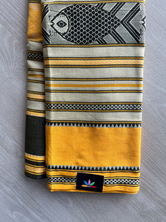 Multi-Color Bengal Soft Cotton Saree (Without Blouse) - 36375