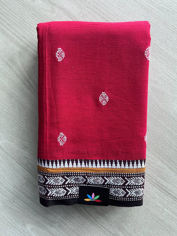 Bengal Soft Cotton Saree (Without Blouse) - 36398