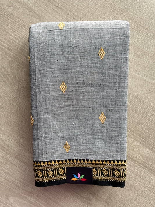 Light Grey Bengal Soft Cotton Saree (Without Blouse) - 36411