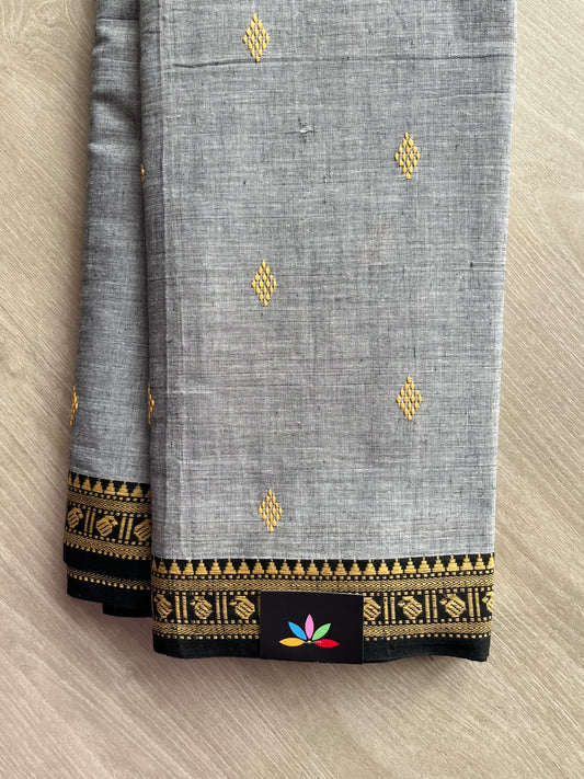 Light Grey Bengal Soft Cotton Saree (Without Blouse) - 36411