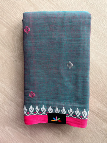 Bengal Soft Cotton Saree (Without Blouse) - 36428